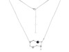 Gemini Zodiac Star Constellation Black Tourmaline & White Topaz Necklace BLS-RDN-490.