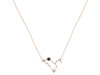 Leo Zodiac Star Constellation Black Tourmaline & White Topaz Necklace BLS-RDN-493.