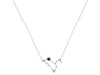 Leo Zodiac Star Constellation Black Tourmaline & White Topaz Necklace BLS-RDN-493.