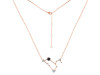 Leo Zodiac Star Constellation Black Tourmaline & White Topaz Necklace BLS-RDN-493.