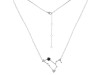 Leo Zodiac Star Constellation Black Tourmaline & White Topaz Necklace BLS-RDN-493.
