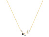 Libra Zodiac Star Constellation Black Tourmaline & White Topaz Necklace BLS-RDN-494.