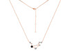 Libra Zodiac Star Constellation Black Tourmaline & White Topaz Necklace BLS-RDN-494.
