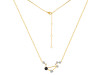 Libra Zodiac Star Constellation Black Tourmaline & White Topaz Necklace BLS-RDN-494.