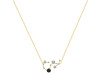 Scorpio Zodiac Star Constellation Black Tourmaline & White Topaz Necklace BLS-RDN-495.