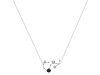 Scorpio Zodiac Star Constellation Black Tourmaline & White Topaz Necklace BLS-RDN-495.