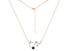 Scorpio Zodiac Star Constellation Black Tourmaline & White Topaz Necklace BLS-RDN-495.