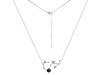 Scorpio Zodiac Star Constellation Black Tourmaline & White Topaz Necklace BLS-RDN-495.