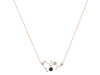 Sagittarius Zodiac Star Constellation Black Tourmaline & White Topaz Necklace BLS-RDN-496.