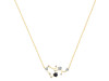Sagittarius Zodiac Star Constellation Black Tourmaline & White Topaz Necklace BLS-RDN-496.