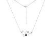 Sagittarius Zodiac Star Constellation Black Tourmaline & White Topaz Necklace BLS-RDN-496.
