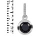 Black Tourmaline & White Topaz Pendant BLS-RDP-742-CZ-LOOP.