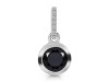Black Tourmaline & White Topaz Pendant BLS-RDP-742-CZ-LOOP.