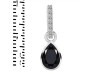 Black Tourmaline & White Topaz Pendant BLS-RDP-779-CZ-LOOP.