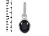 Black Tourmaline & White Topaz Pendant BLS-RDP-792-CZ-LOOP.