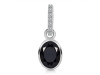 Black Tourmaline & White Topaz Pendant BLS-RDP-792-CZ-LOOP.