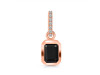 Black Tourmaline & White Topaz Pendant BLS-RDP-954-CZ-LOOP.