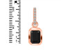 Black Tourmaline & White Topaz Pendant BLS-RDP-954-CZ-LOOP.