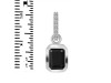 Black Tourmaline & White Topaz Pendant BLS-RDP-954-CZ-LOOP.
