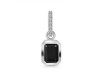 Black Tourmaline & White Topaz Pendant BLS-RDP-954-CZ-LOOP.