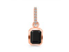 Black Tourmaline & White Topaz Pendant BLS-RDP-955-CZ-LOOP.