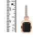 Black Tourmaline & White Topaz Pendant BLS-RDP-955-CZ-LOOP.