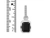 Black Tourmaline & White Topaz Pendant BLS-RDP-955-CZ-LOOP.