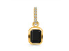 Black Tourmaline & White Topaz Pendant BLS-RDP-955-CZ-LOOP.