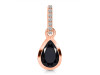 Black Tourmaline & White Topaz Pendant BLS-RDP-956-CZ-LOOP.
