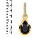 Black Tourmaline & White Topaz Pendant BLS-RDP-956-CZ-LOOP.