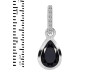 Black Tourmaline & White Topaz Pendant BLS-RDP-956-CZ-LOOP.