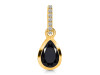 Black Tourmaline & White Topaz Pendant BLS-RDP-956-CZ-LOOP.