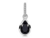 Black Tourmaline & White Topaz Pendant BLS-RDP-956-CZ-LOOP.