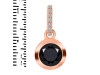 Black Tourmaline & White Topaz Pendant BLS-RDP-960-CZ-LOOP.