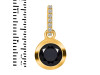 Black Tourmaline & White Topaz Pendant BLS-RDP-960-CZ-LOOP.
