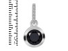 Black Tourmaline & White Topaz Pendant BLS-RDP-960-CZ-LOOP.