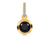 Black Tourmaline & White Topaz Pendant BLS-RDP-960-CZ-LOOP.