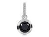Black Tourmaline & White Topaz Pendant BLS-RDP-960-CZ-LOOP.