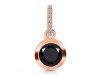 Black Tourmaline & White Topaz Pendant BLS-RDP-992-CZ-LOOP.