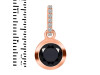 Black Tourmaline & White Topaz Pendant BLS-RDP-992-CZ-LOOP.
