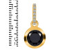 Black Tourmaline & White Topaz Pendant BLS-RDP-992-CZ-LOOP.