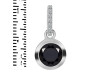 Black Tourmaline & White Topaz Pendant BLS-RDP-992-CZ-LOOP.