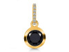 Black Tourmaline & White Topaz Pendant BLS-RDP-992-CZ-LOOP.