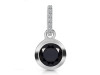 Black Tourmaline & White Topaz Pendant BLS-RDP-992-CZ-LOOP.