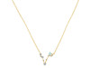Pisces Zodiac Star Constellation Blue Chalcedony & White Topaz Necklace BLX-RDN-387.