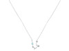 Aquarius Zodiac Star Constellation Blue Chalcedony & White Topaz Necklace BLX-RDN-487.