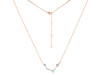 Aries Zodiac Star Constellation Blue Chalcedony & White Topaz Necklace BLX-RDN-488.