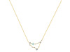 Capricorn Zodiac Star Constellation Blue Chalcedony & White Topaz Necklace BLX-RDN-489.