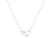 Capricorn Zodiac Star Constellation Blue Chalcedony & White Topaz Necklace BLX-RDN-489.