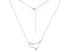 Capricorn Zodiac Star Constellation Blue Chalcedony & White Topaz Necklace BLX-RDN-489.